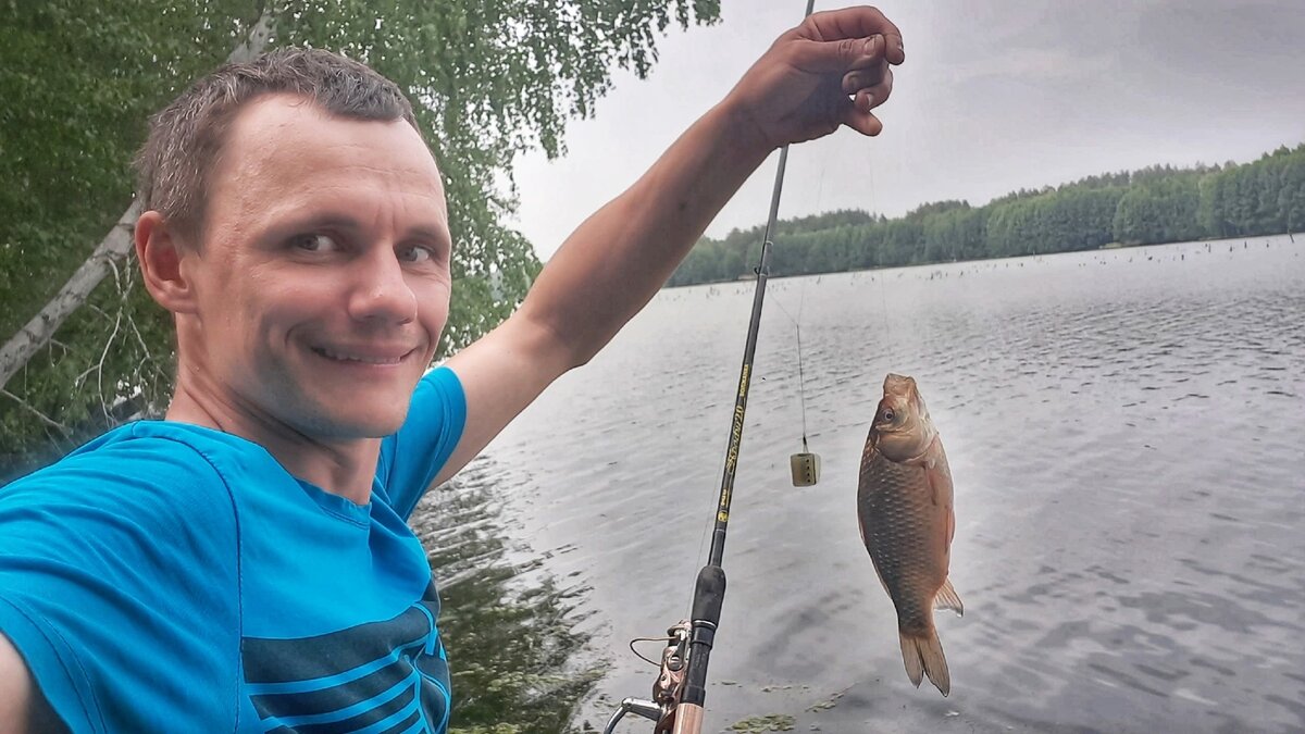 Ловля карася в начале лета на пруду (пос. Новый Буян, Самарская обл., пруд  