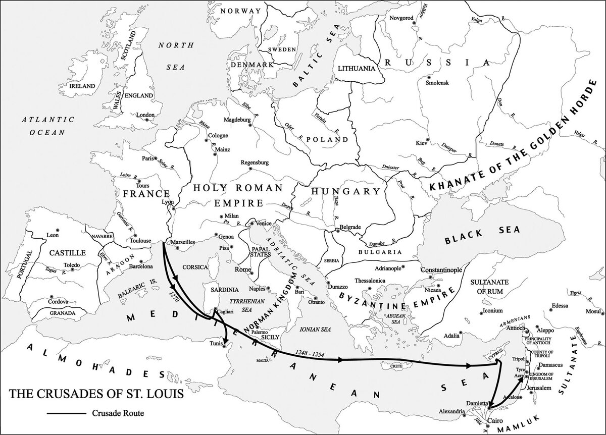 Крестовые походы карта