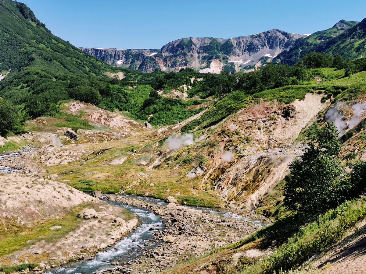 Термальный склон Витраж в Долине гейзеров