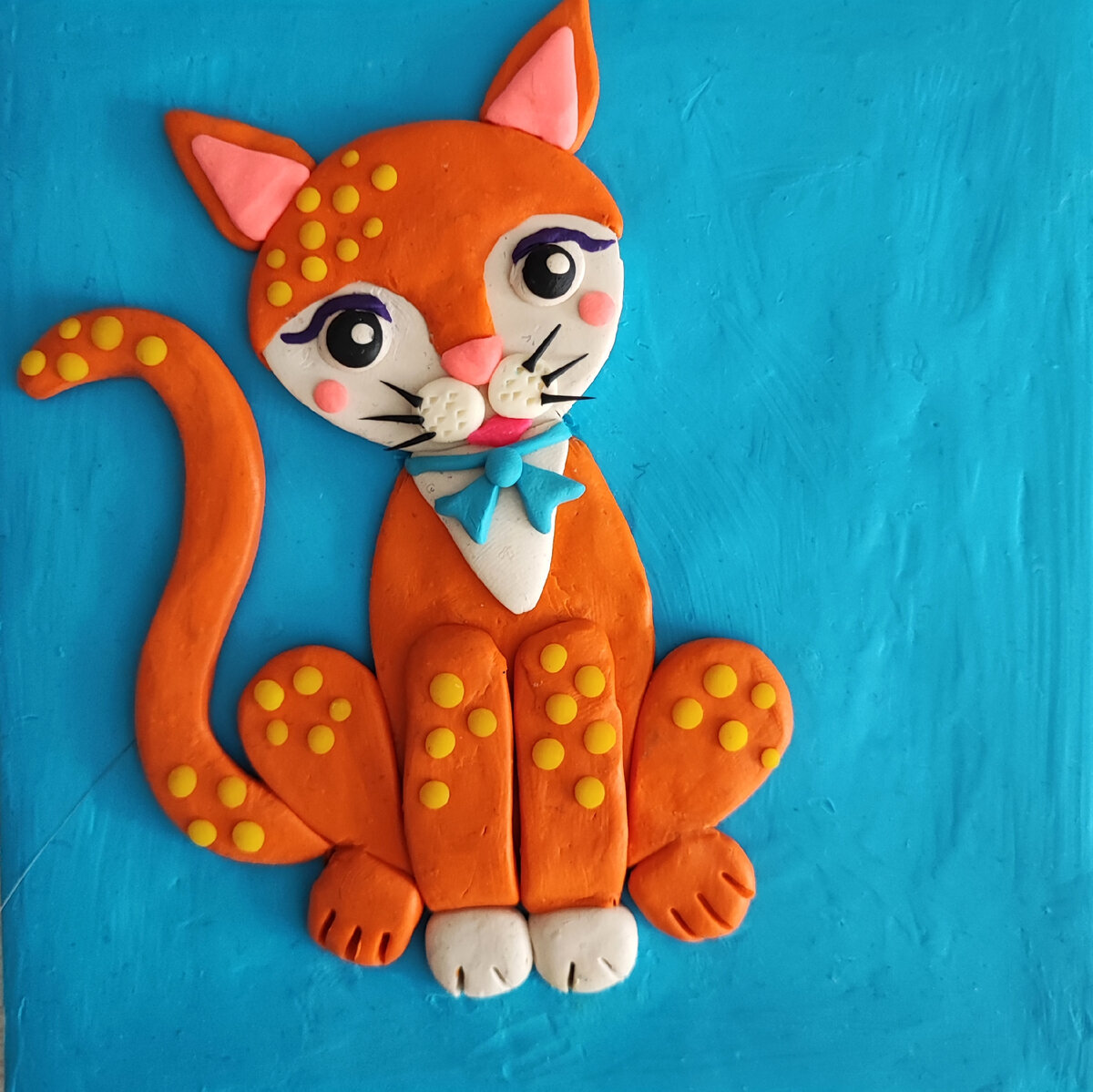 Котик из пластилина