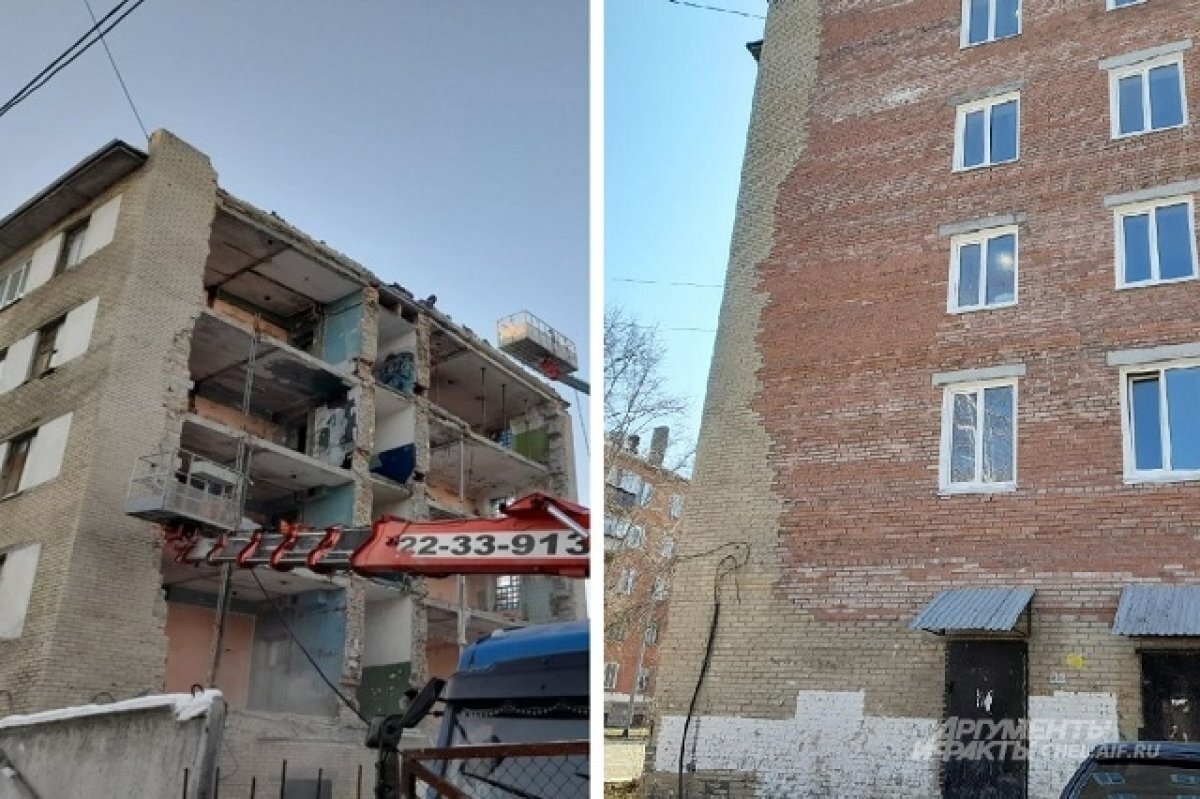    Слева - состояние дома в декабре 2022 года, справа - в апреле 2023.