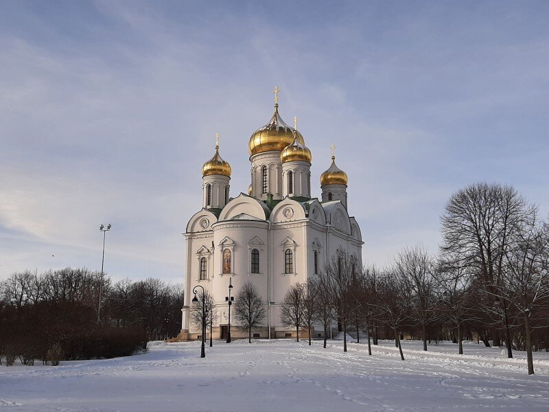 Екатерининский собор Краснодар зимой