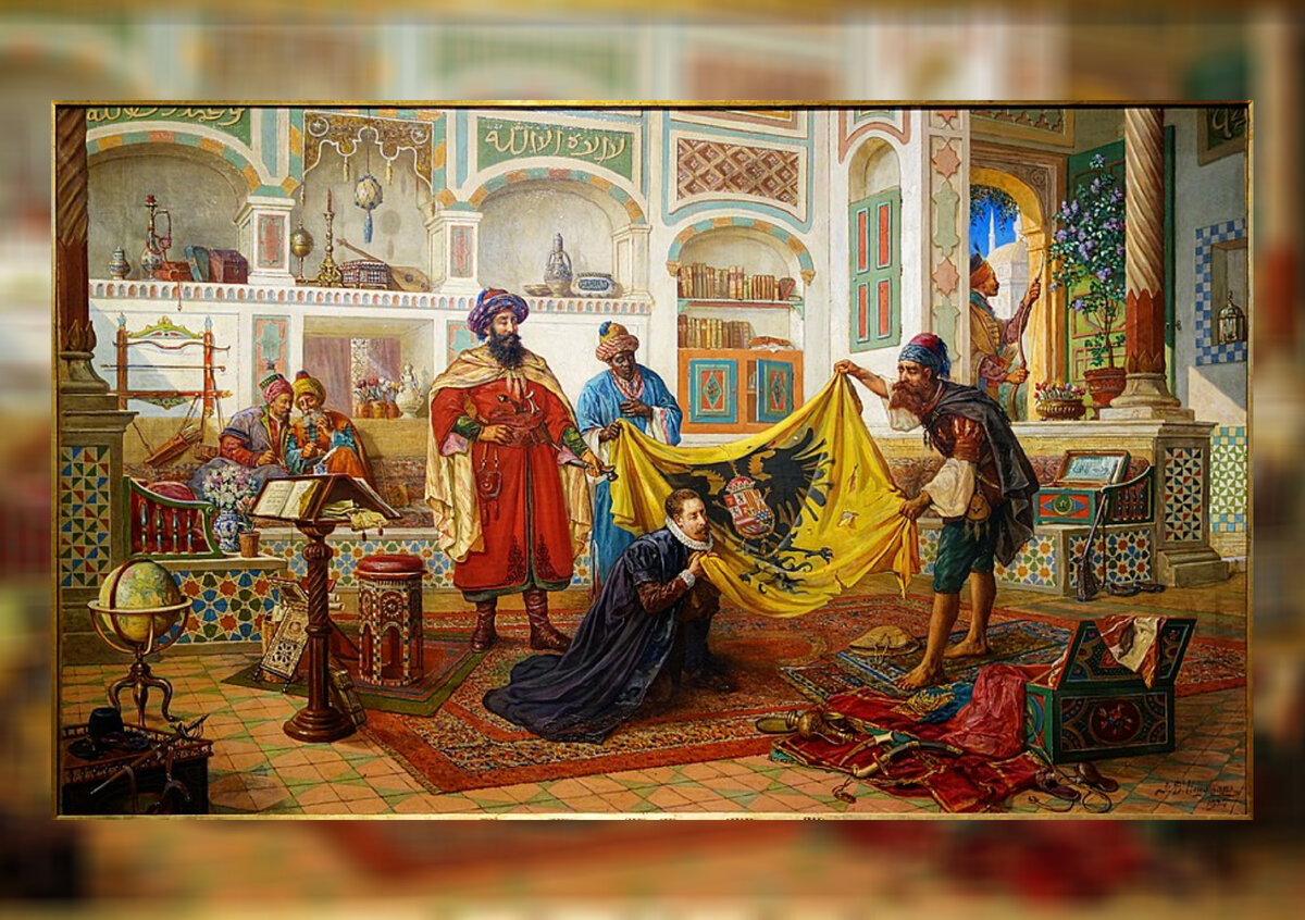 "Ожье Гислен де Бусбек в Константинополе". Ян Баптист Гюисманс. 1904 год