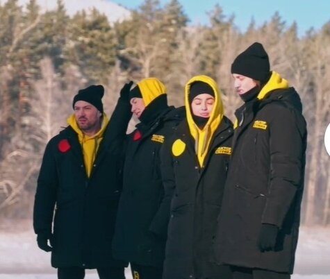 Скриншот с экрана 3 выпуска шоу "Фактор страха: Испытание тайгой" от 8 мая 2023 года