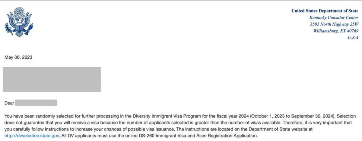 так выглядит страница победителя DVlottery