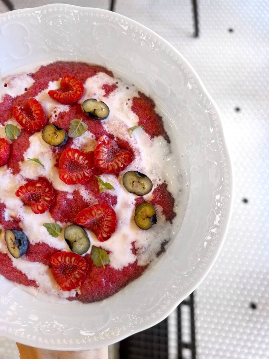 Необычная северная каша с манкой и морсом