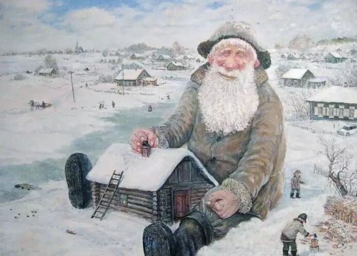 Баранов Леонид Павлович. Памяти деда Гули. Холст, масло.