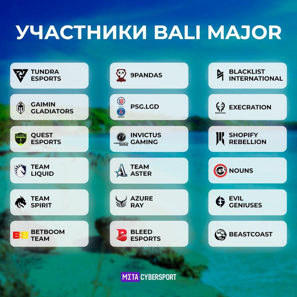     Участники The Bali Major 2023