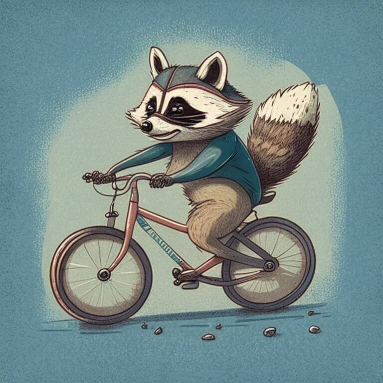 Сказки на ночь - Енот на велосипеде.
