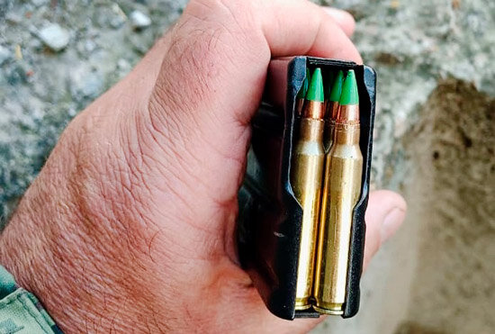 Магазин от M4A1 с патронами 5.56х45 мм НАТО, зелёный носик (фото из открытых источников)