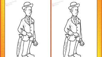Сможете два зонтика с отличиями Тест на внимательность, найти 5 различий между джентльменами и.