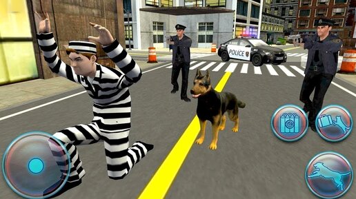 ПОЛИЦЕЙСКАЯ СОБАКА ЛОВИТ БАНДИТОВ В ГОРОДЕ ИГРА НА АНДРОИД И IOS NY CITY POLICE DOG SIMULATOR 3D