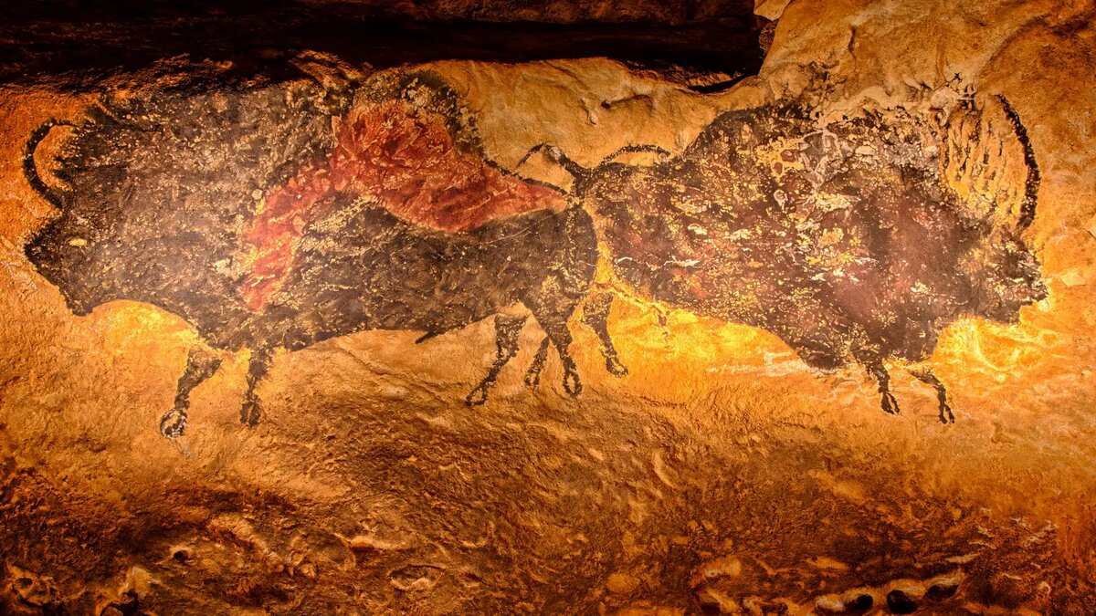 Два зубра. В этом рисунке художник демонстрирует удивительное мастерство в изображении рельефа и перспективы. © Randall Pugh, CC by-nc 2.0