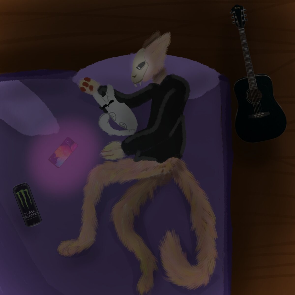 Это мой арт, который я рисовала для моей подруги, под Ником "Кисик Йо😺".