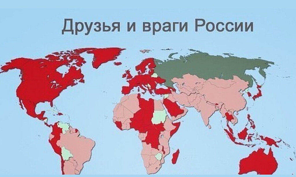 Карта союзников россии