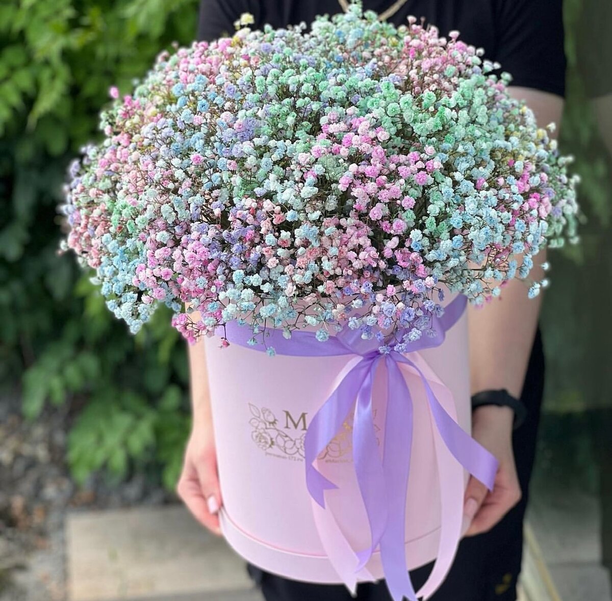 Гипсофила радужная в коробке заказать с доставкой по Пятигорску