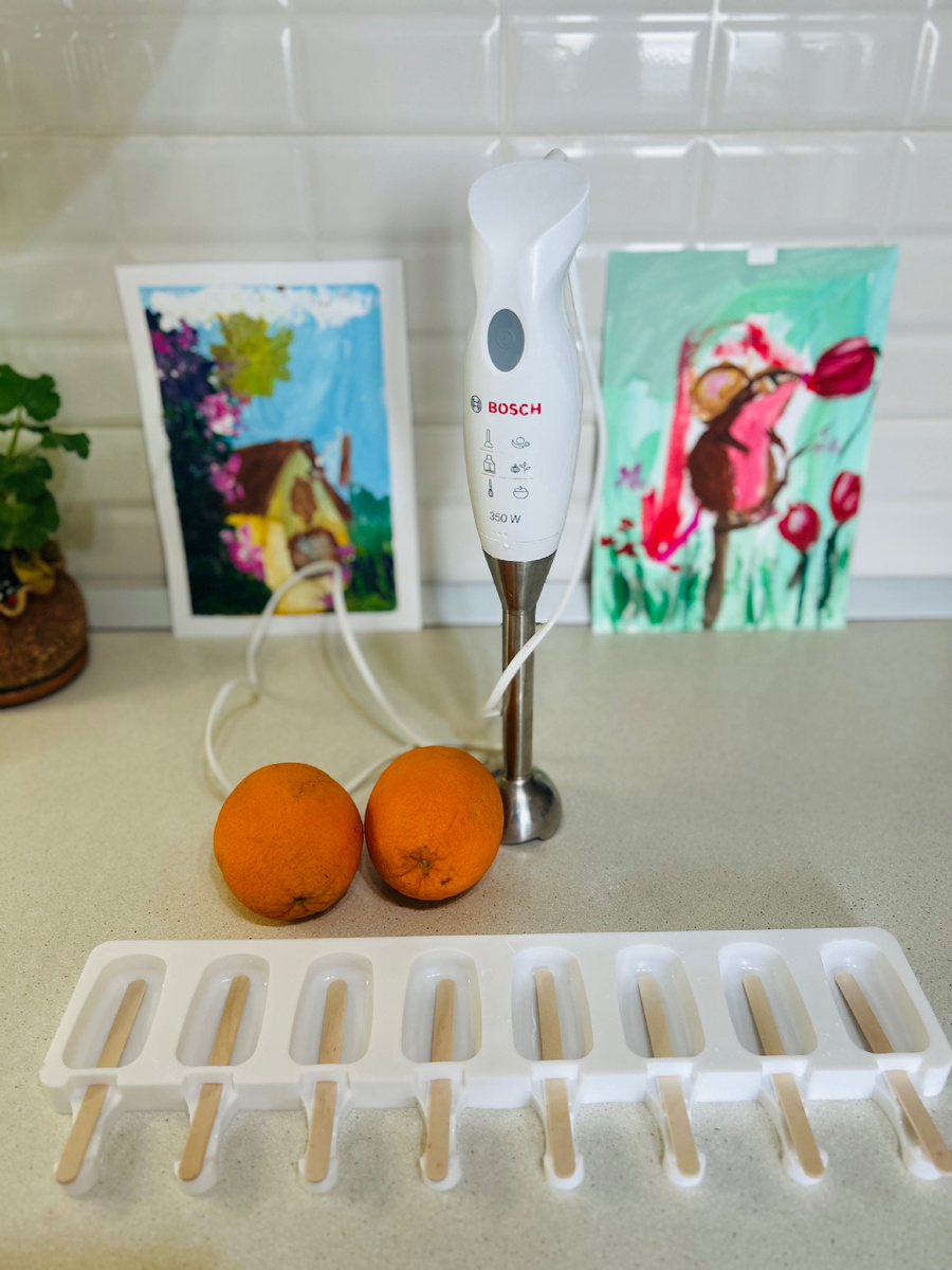 Готовила апельсиновое мороженое 