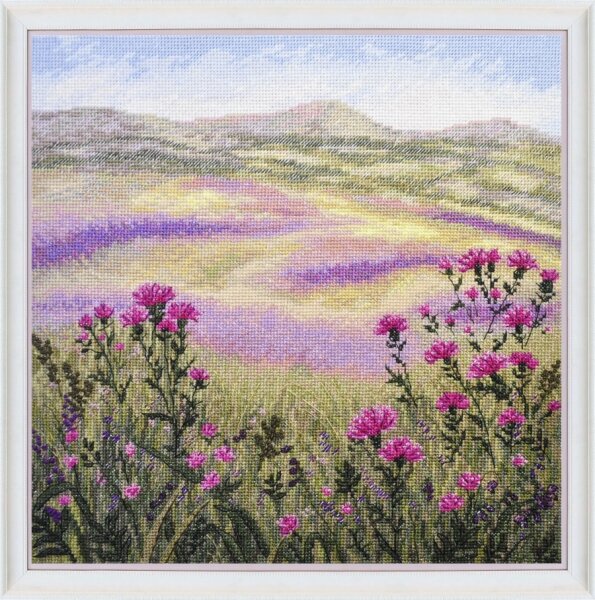 Набор для вышивания Olanta "Луговые тайны" VN-022 Aida 16 ct Zweigart, ДМС - 41 оттенок Размер 26x26 см