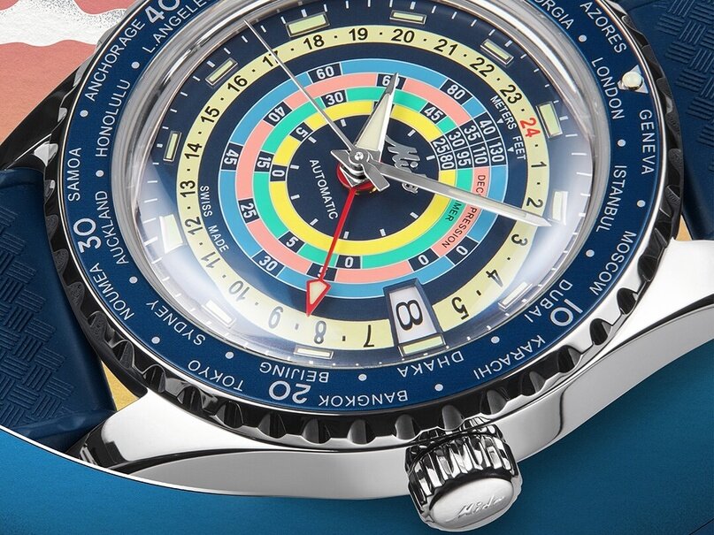Mido Ocean Star Decompression Worldtimer с сайта Harold 
