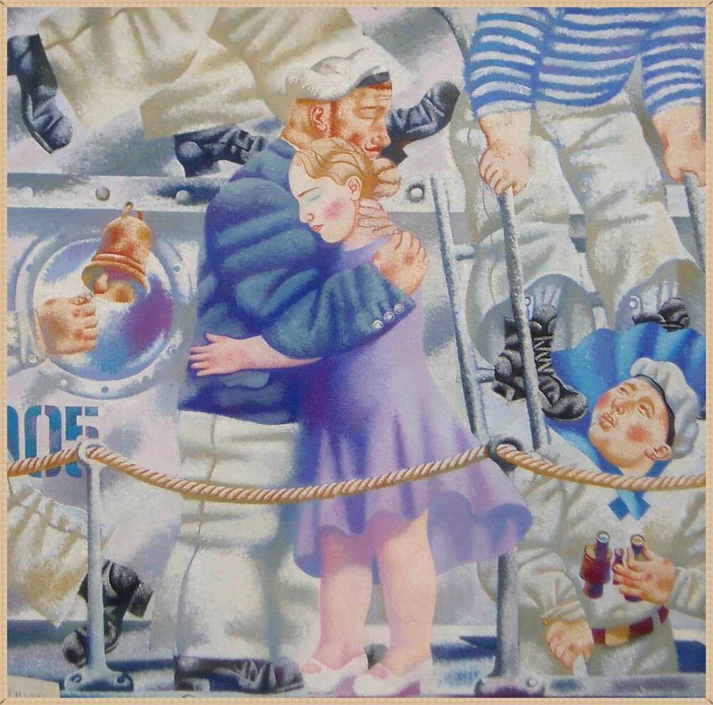 © Андрей Скляренко. На корабле. 100х100 см, холст, масло