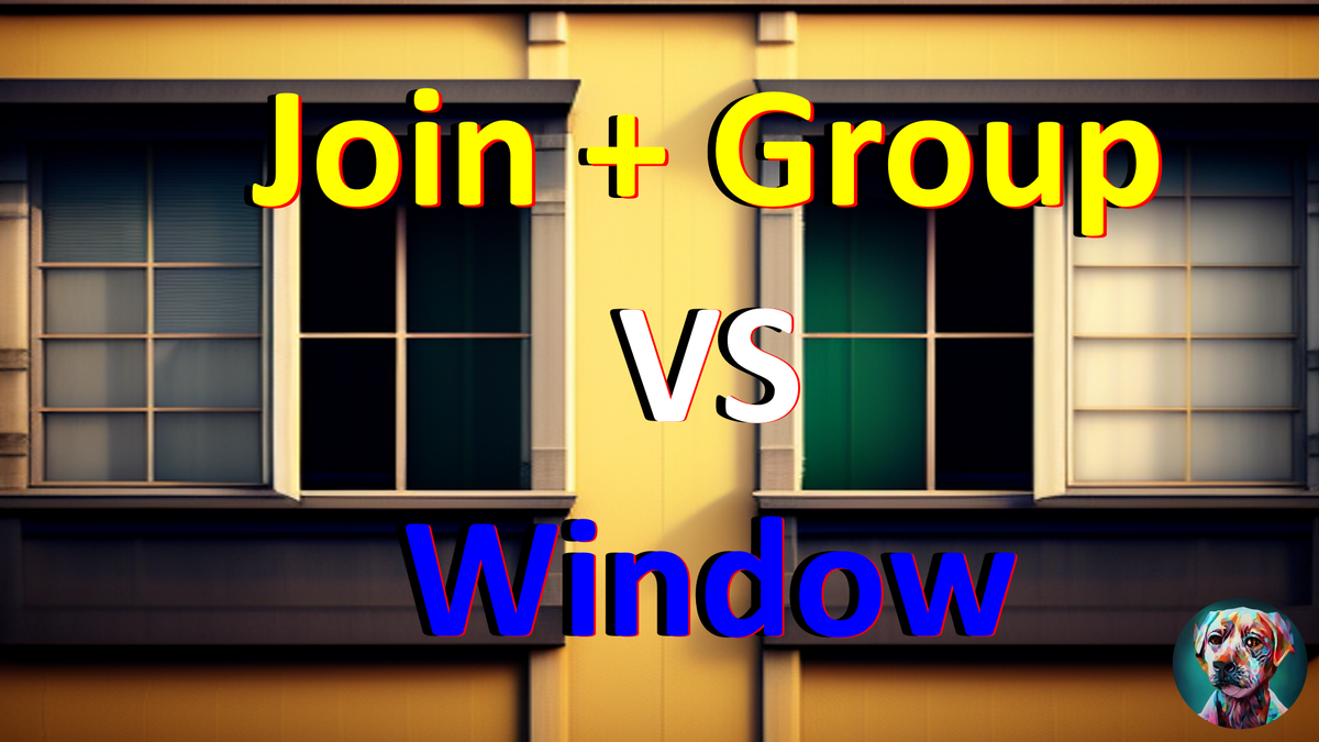 Сравнение объединений с группировкой и оконных функций.