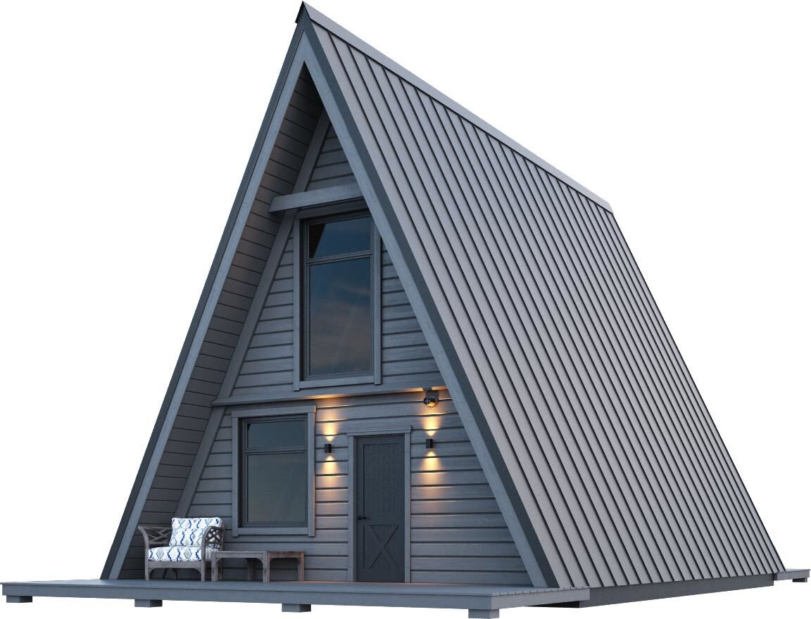 Дом-шалаш или A-frame. Пример для подражания (фото из открытых источников).