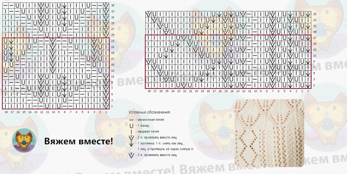 Схема узора