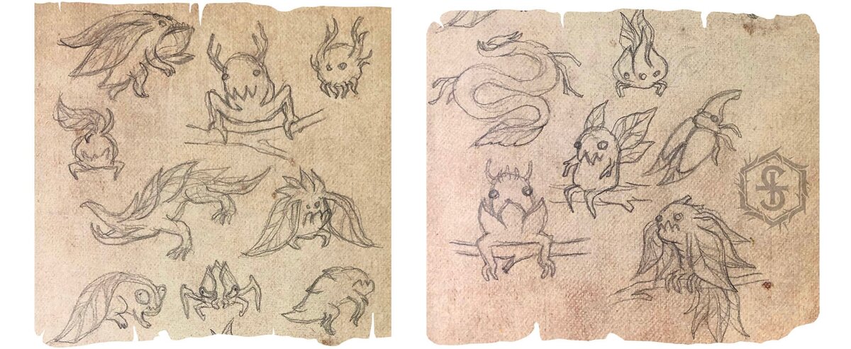 Малые твари Великого Леса. Фрагменты пергамента с зарисовками Норта Файфолда