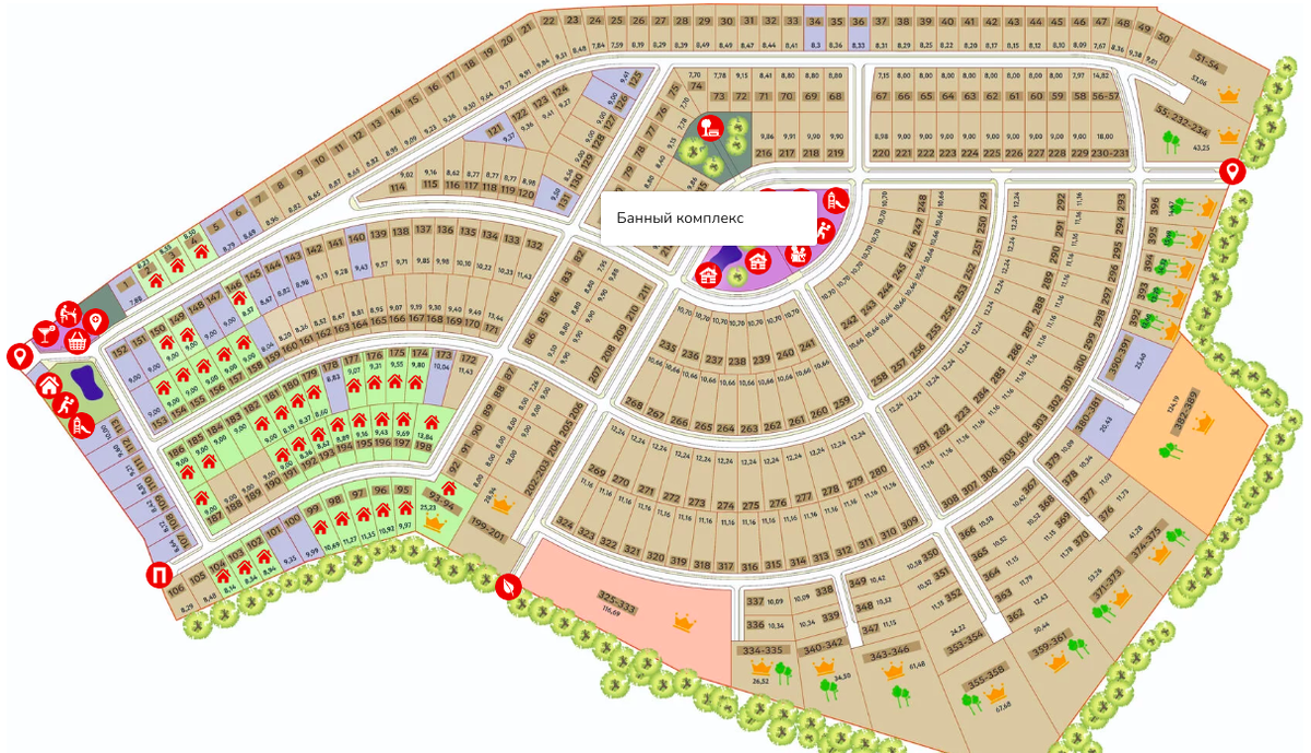 Банный комплекс в самом центре посёлка