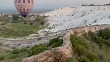 Полет на воздушном шаре над Памуккале, Турция. Лето 2023.