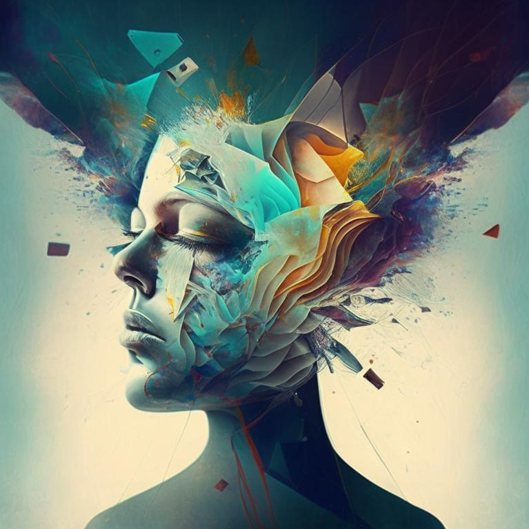 Вот так видит "Психосоматику" нейросеть от Сбербанка "Кандинский 2.1"