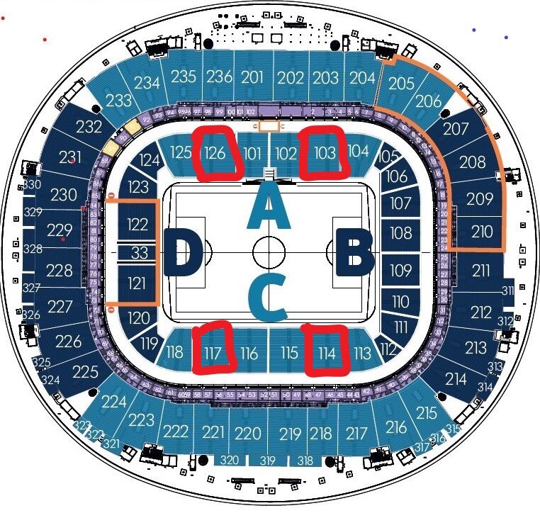Газпром арена схема секторов с местами