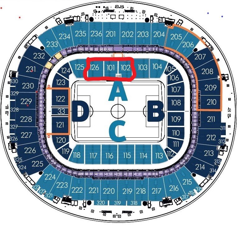Схема стадиона газпром арена по секторам с местами