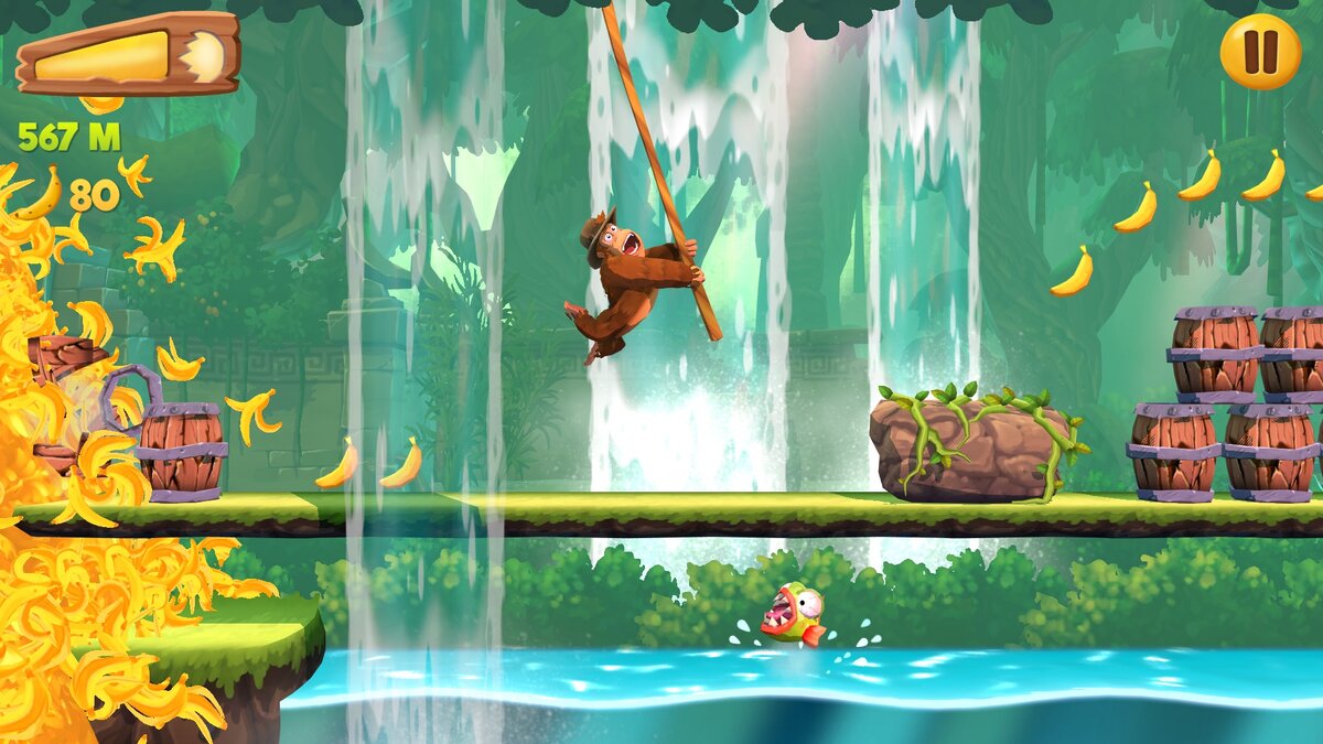 Banana Kong 2 — красочное продолжение задорного раннера для Android и iOS |  Only Top Apps | Дзен