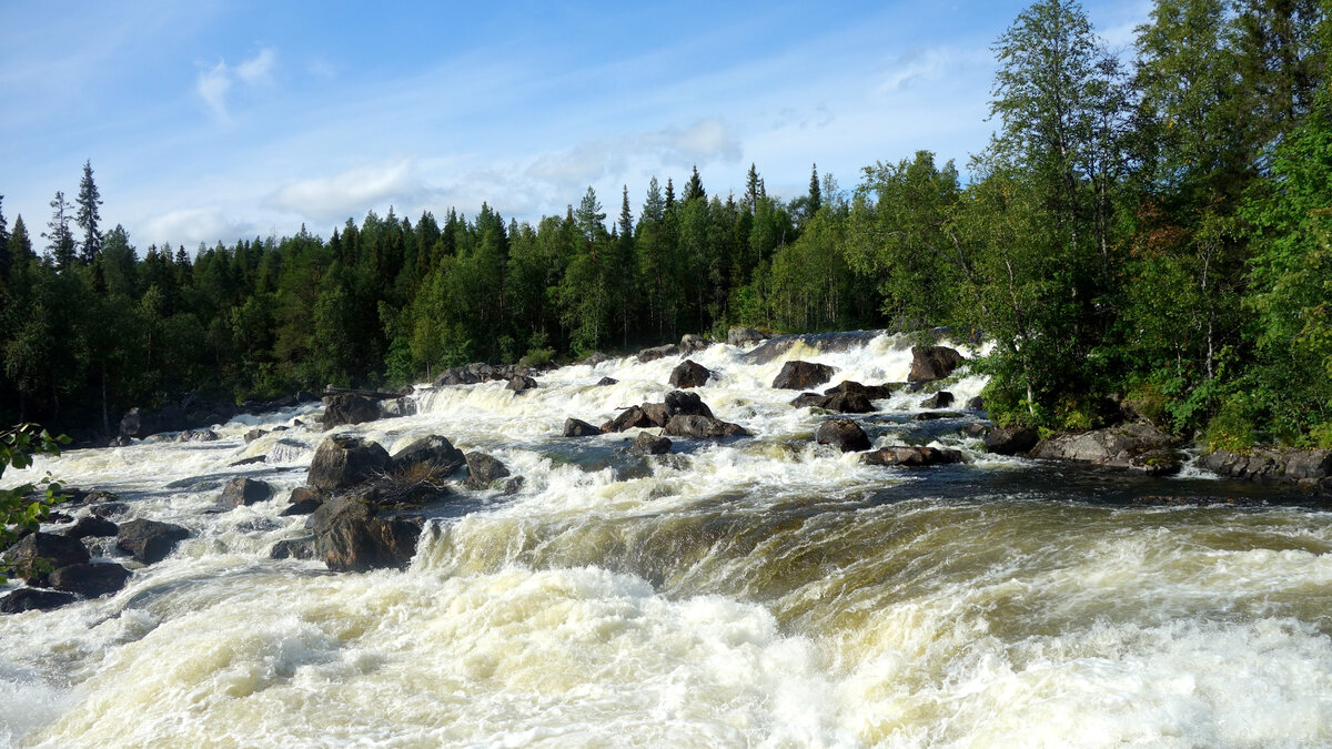 Водопад ахвискоки Карелия