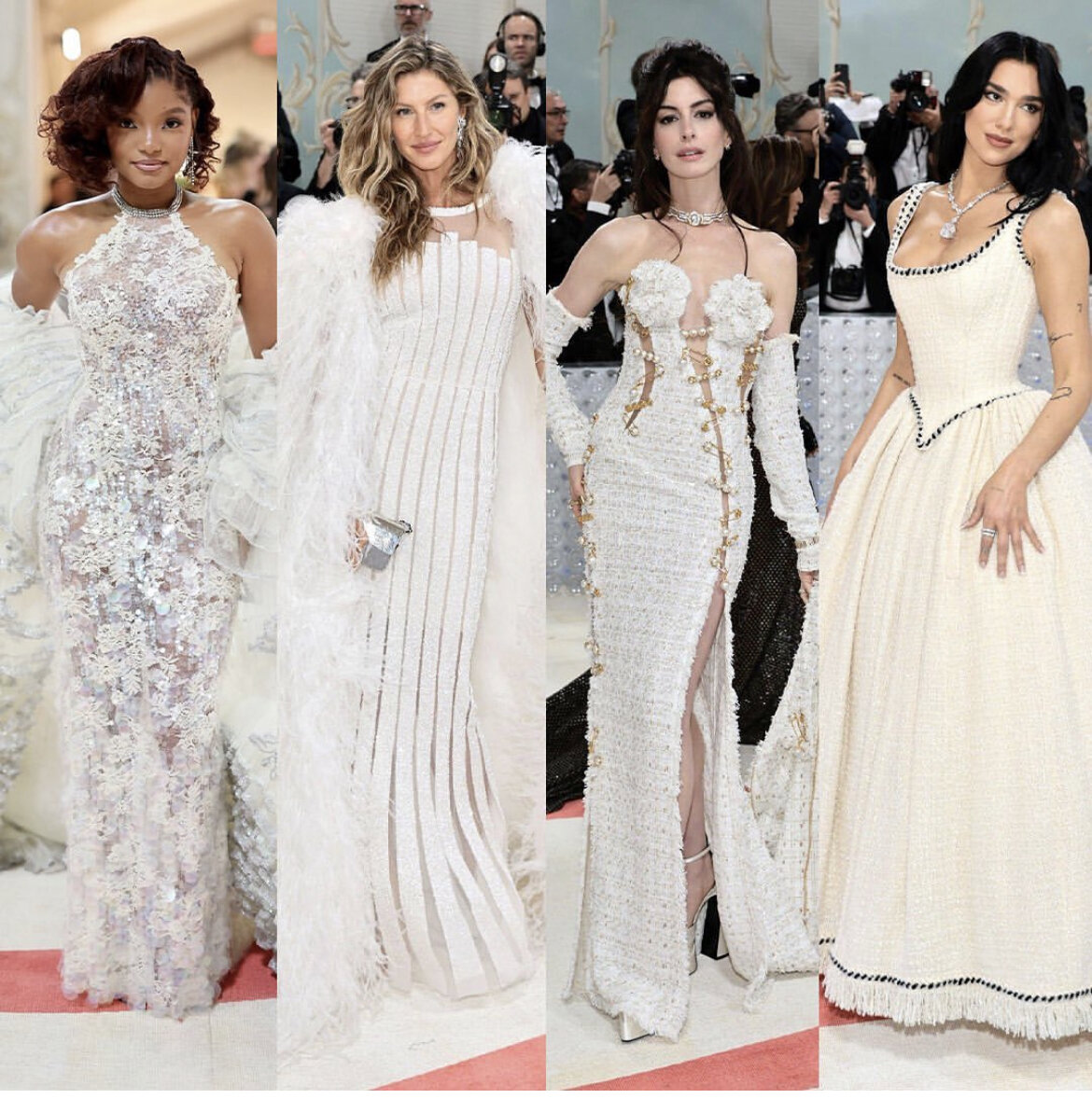 Честно украдено из недружественных сетей. Тут у нас белый, твид, пушистые текстуры - в принципе, всё, как при Карле. 