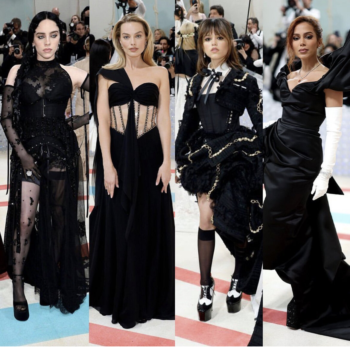 Среди черных леди затесались Билли Айлиш и ещё какой-то японский лолик. Кайзер Токио любил! (Ой, точно, это же Уэнсдей наша Адамс, то есть, Дженна Ортега) 