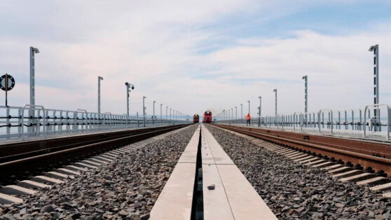    Открыто движение по второму железнодорожному пути Крымского моста Татьяна Сидорова