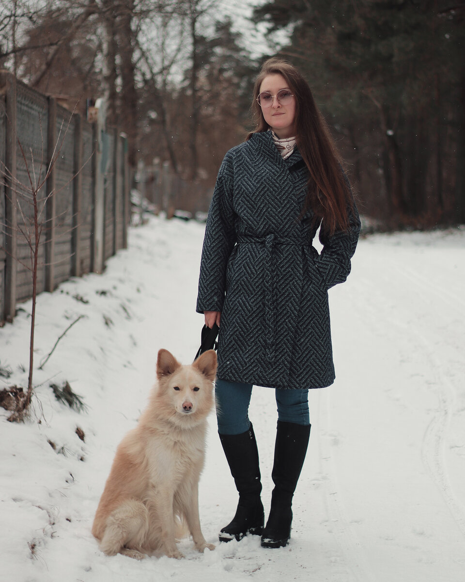 Пальто из трикотажного полотна. Фото автора