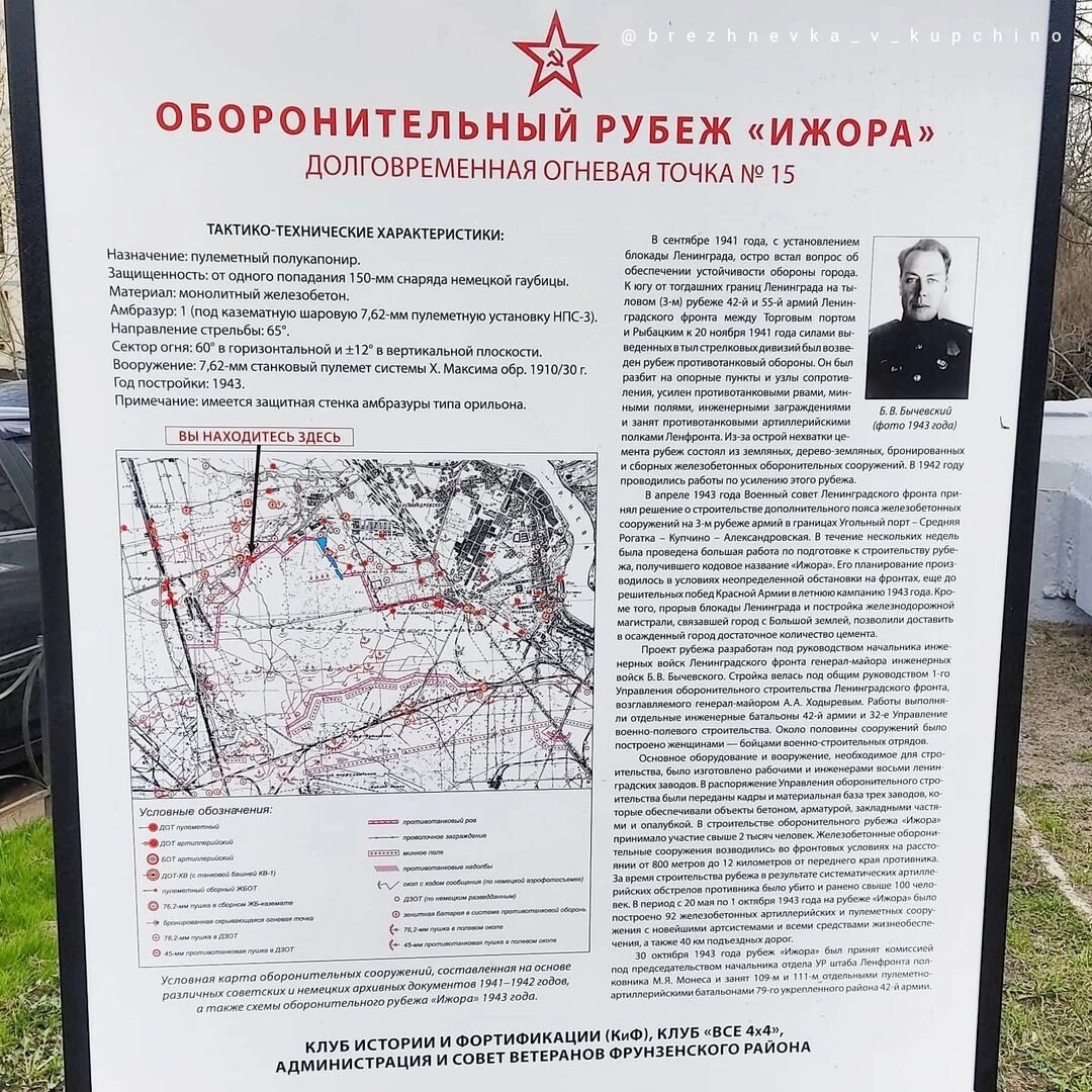 Долговременная огневая точка № 15 рубежа «Ижора». Фото моё.