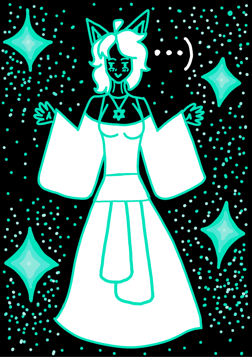 Чёрный, Белый, Бирюзовый и его градиенты.