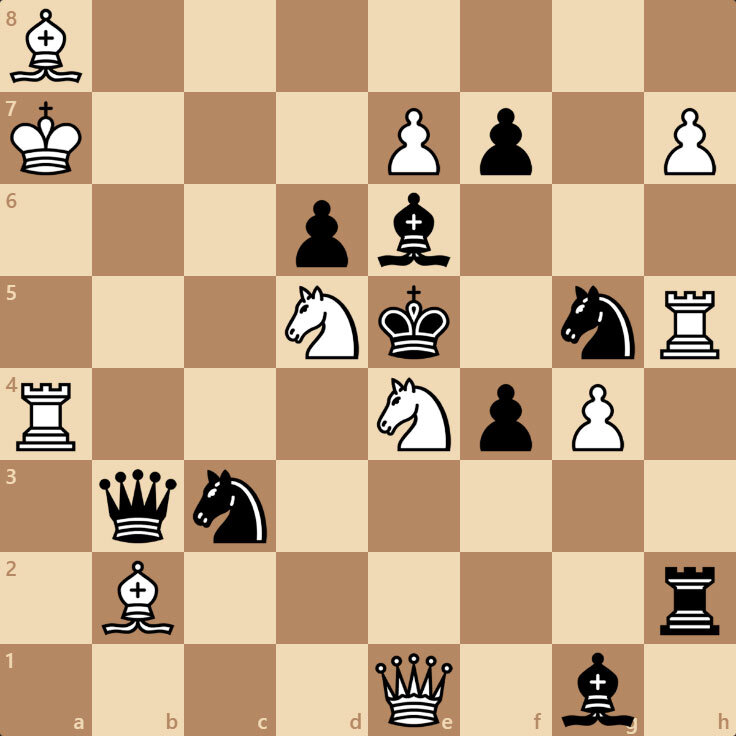 Как белым дать мат в 1 ход черному королю?