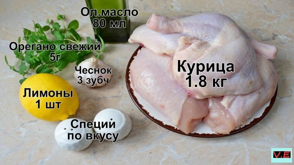 Жареная курица с чесноком на сковороде