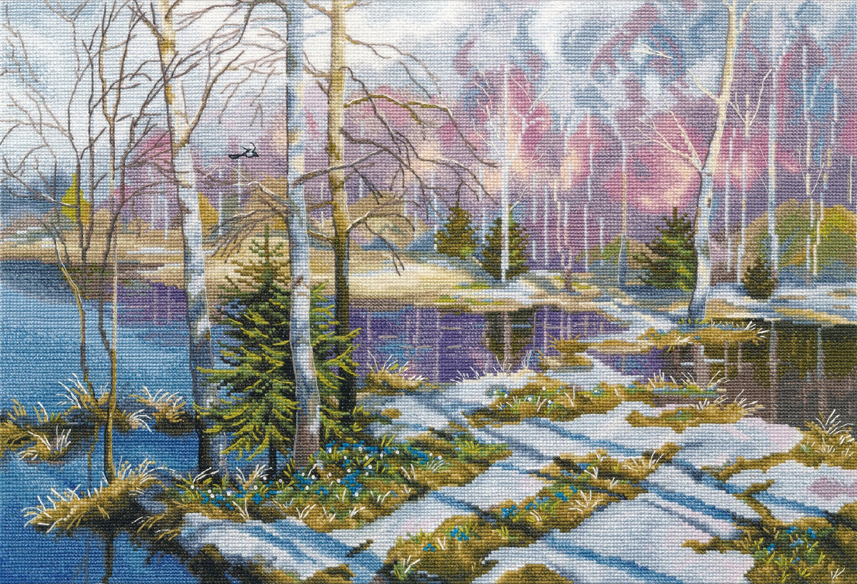 Размер:40х28 Канва: Аида 16,белая .
Мулине: 39 цветов Luca-S