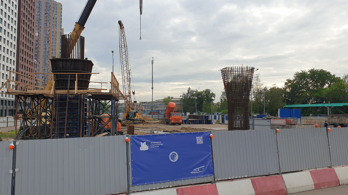 Опоры будущего моста