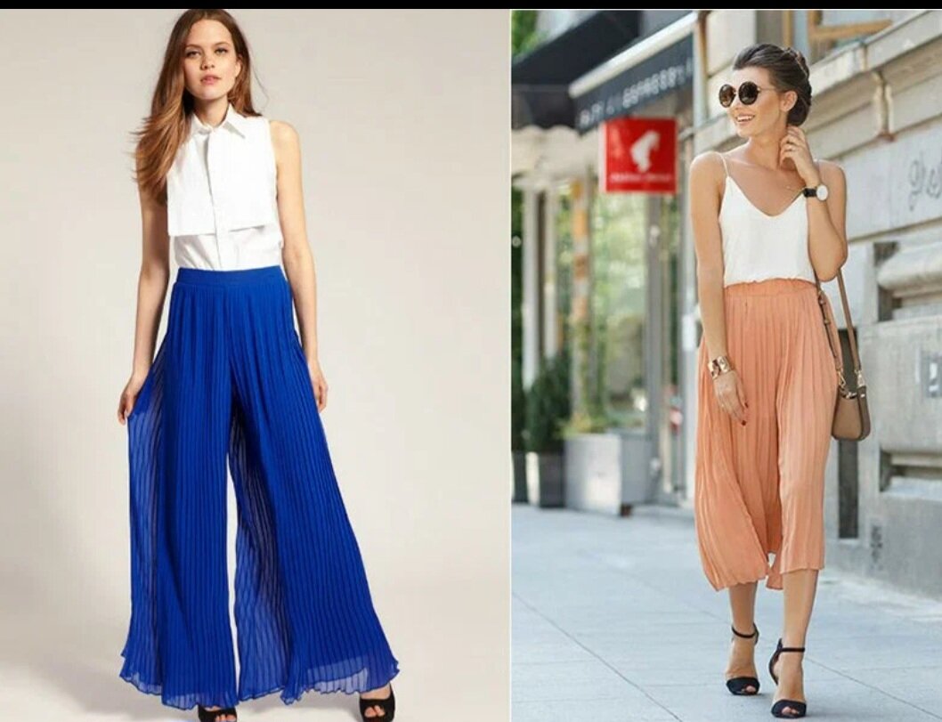 чем одевать юбку брюки. палаццо юбка брюки. брюки палаццо кюлоты. штаны юбка. юбка-брюки самые модные.