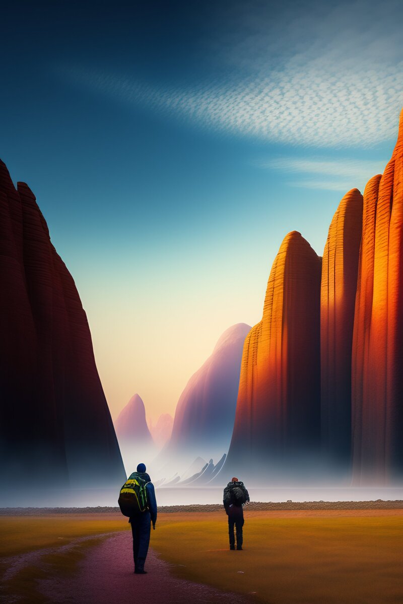 Майк и Джо проходят через каньон