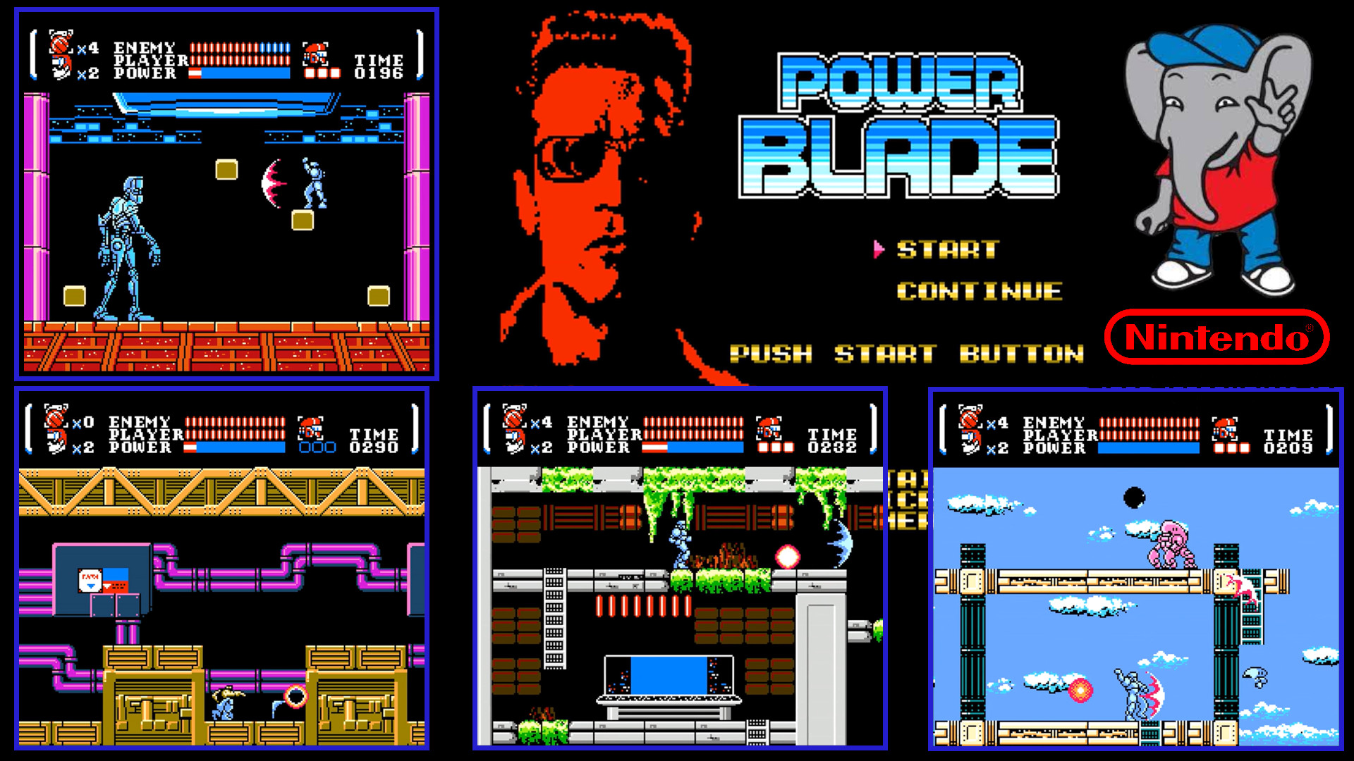 Power Blade (NES / Денди) - Прохождение без урона. НЕ СПЛЮЩЕННАЯ картинка,  БЕЗ фильтров. Оригинальный размер [1080p HD]