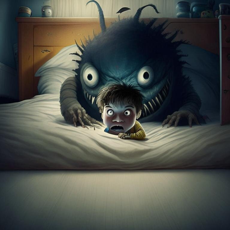 Рассказы про монстров. Страшные монстры под кроватью.