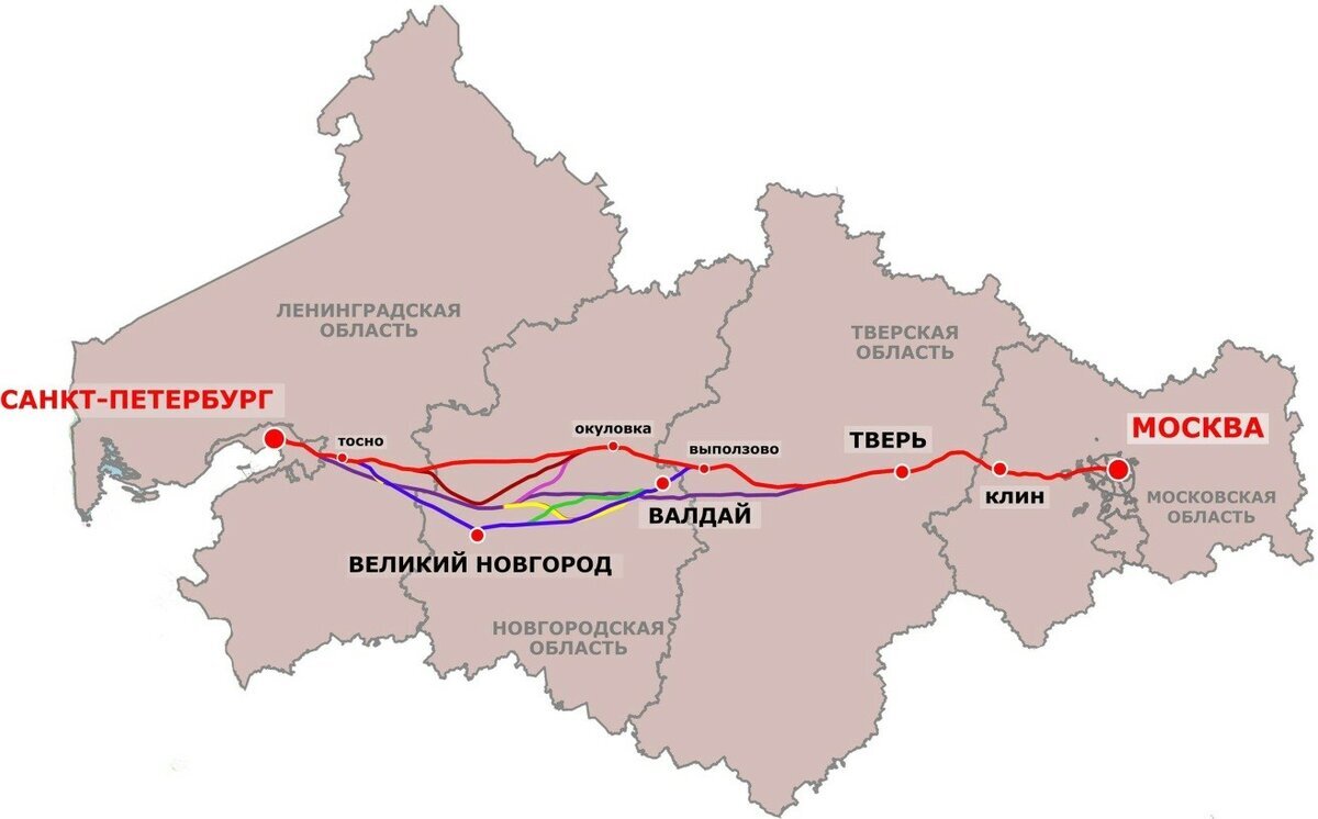 Опубликована карта остановок поездов на ВСМ Петербург – Москва | ОБЩЕСТВО | АиФ Санкт-Петербург